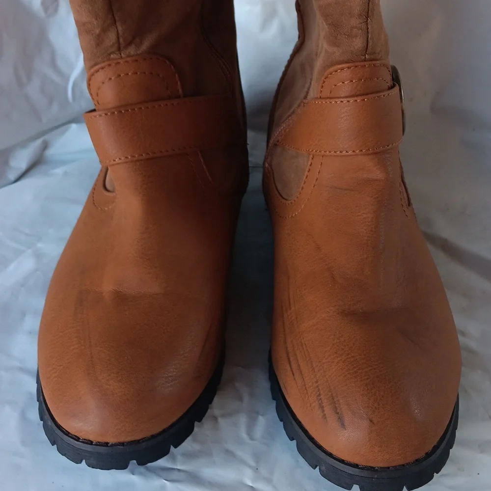 Daily Shoes Stylish Brown Knee-High Boots Womens 7.5